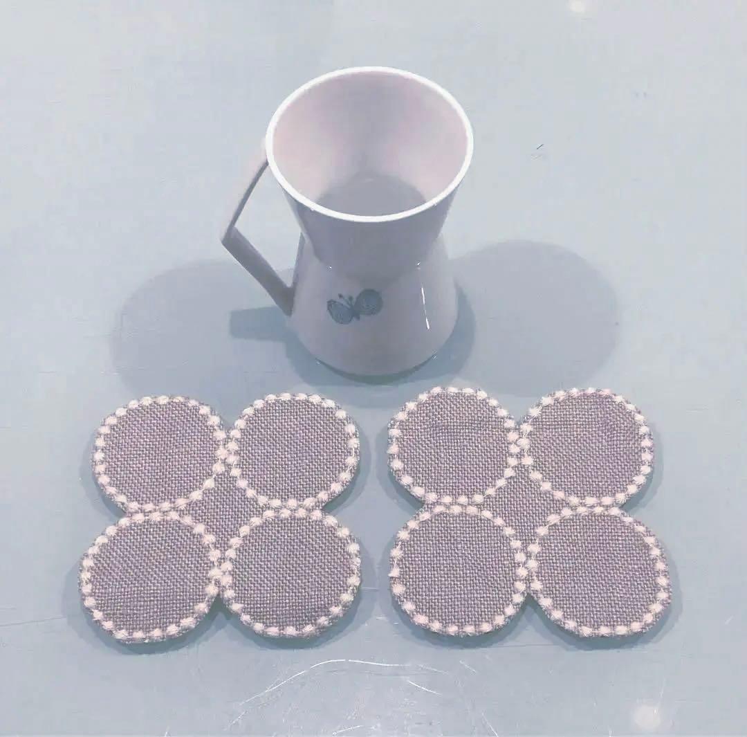 ミナペルホネン　☆ タンバリン　グレー　コースター　インテリアマット　北欧