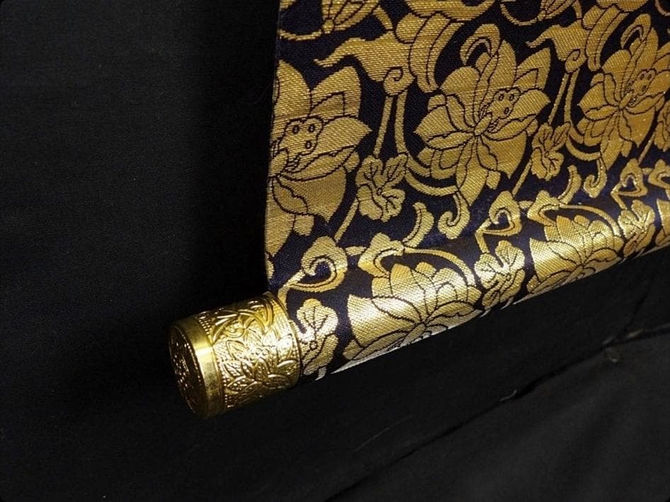 掛軸『四国八十八ヶ所霊場御宝印譜 御朱印』絹本 共箱 掛け軸 x062101