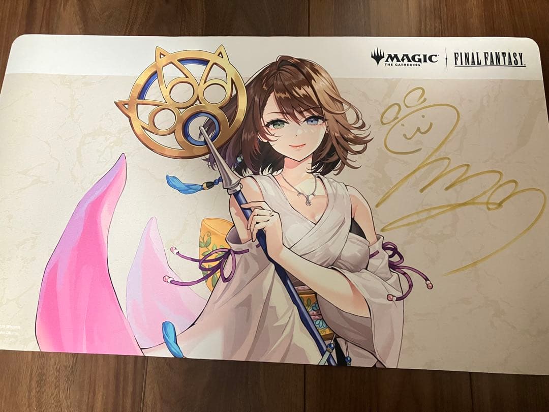 MTG FF ボーダーレス版 大召喚士、ユウナ プレイマット　大熊まいサイン入り