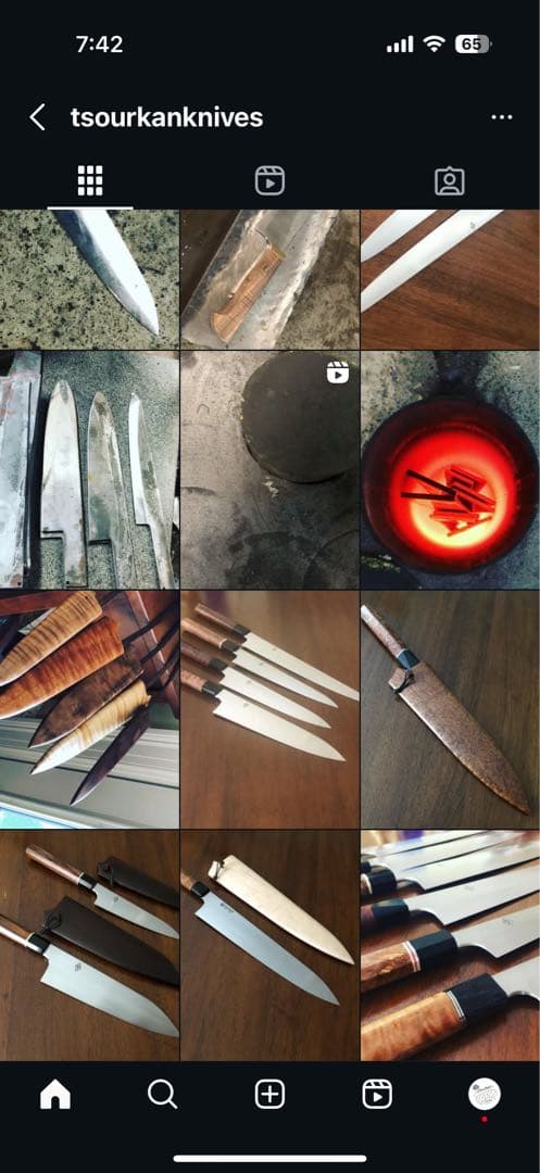 Tsourkan カスタム　牛刀　235mm