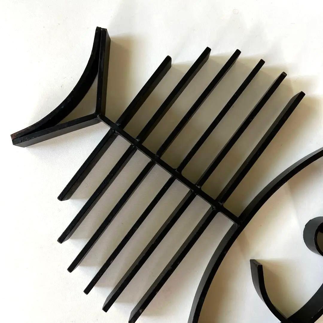 【希少】北欧風　トリベット　鉄製鍋敷き　魚モチーフFishborn trivet