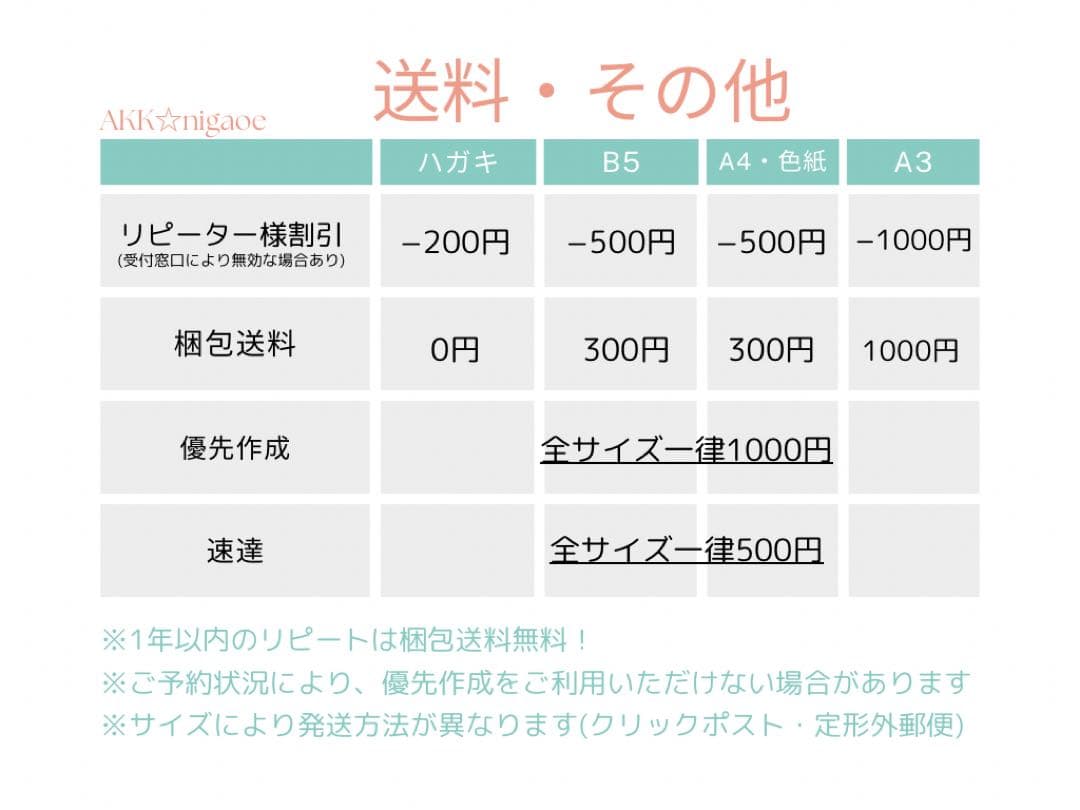 似顔絵☆オーダー受付中