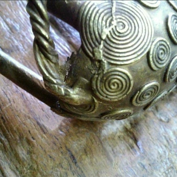 アフリカ　トーゴ共和国　新品　ハンドメイド真鍮　アニマル　キリン