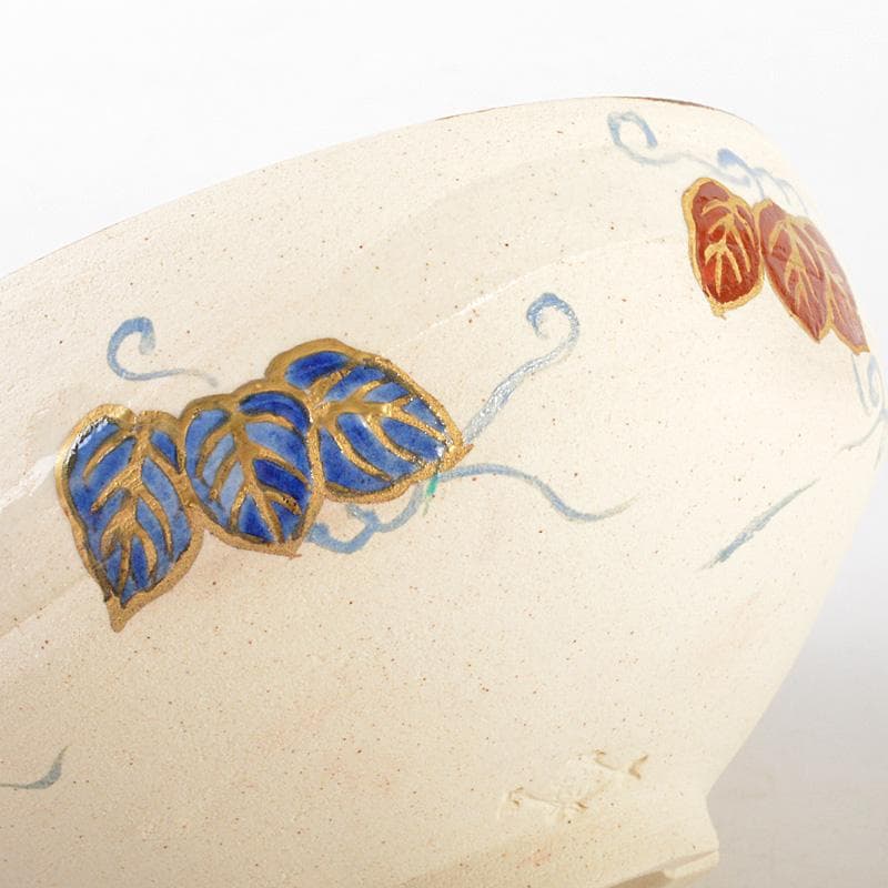 茶道具　萬古焼　松坂萬古　佐久間芳山　蔦の細道　茶碗　共箱　C　5696