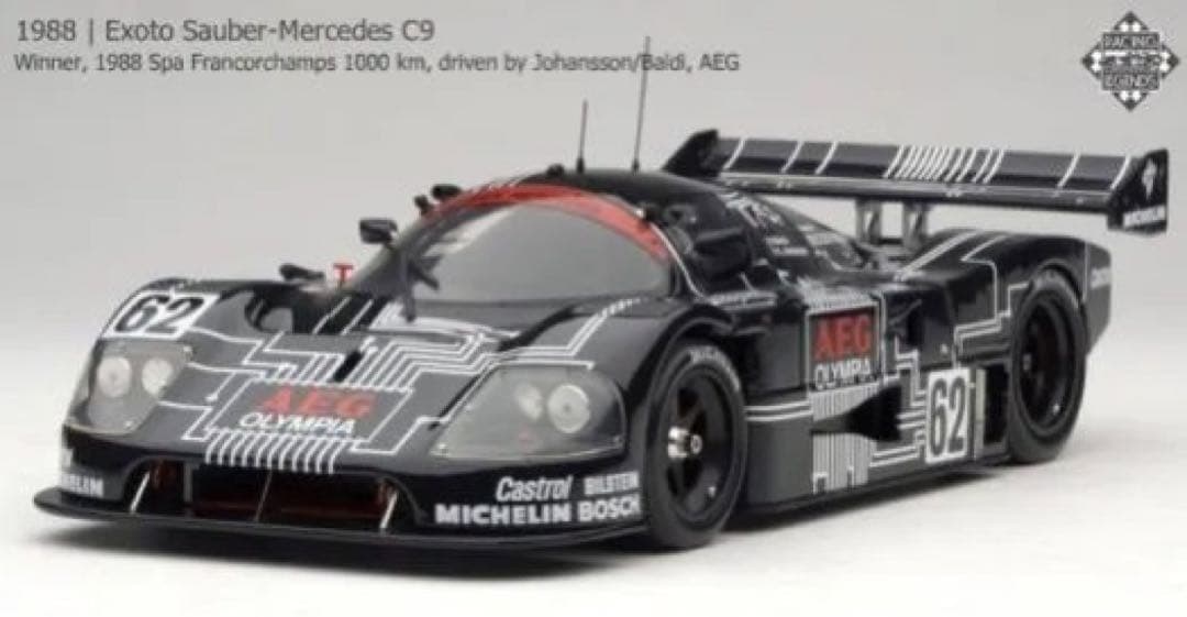 未開封exoto 1/18 SAUBER MERCEDES C9 1988#62