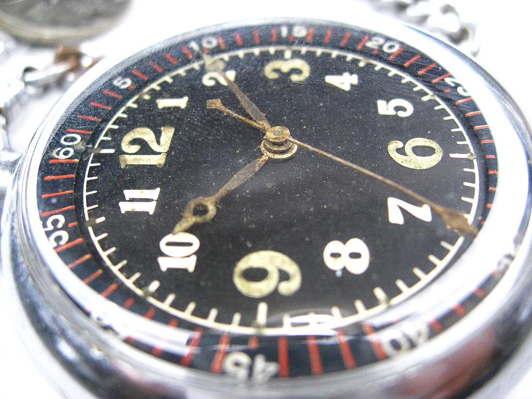 #旧日本海軍 #航空隊 #天測時計 #懐中ケース組込 #動作品 #空兵 #零戦