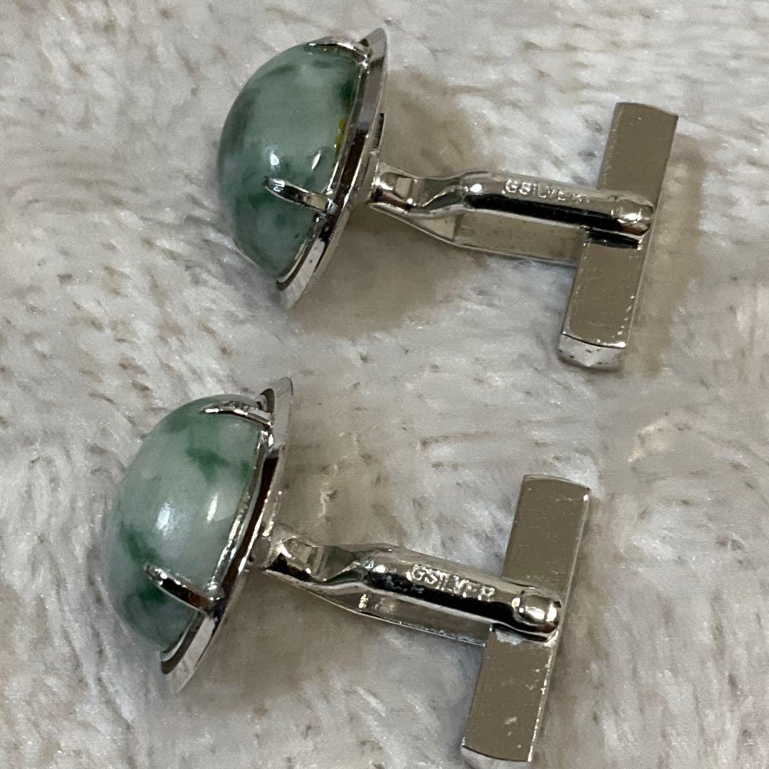 糸魚川 翡翠 ヒスイ　カフス