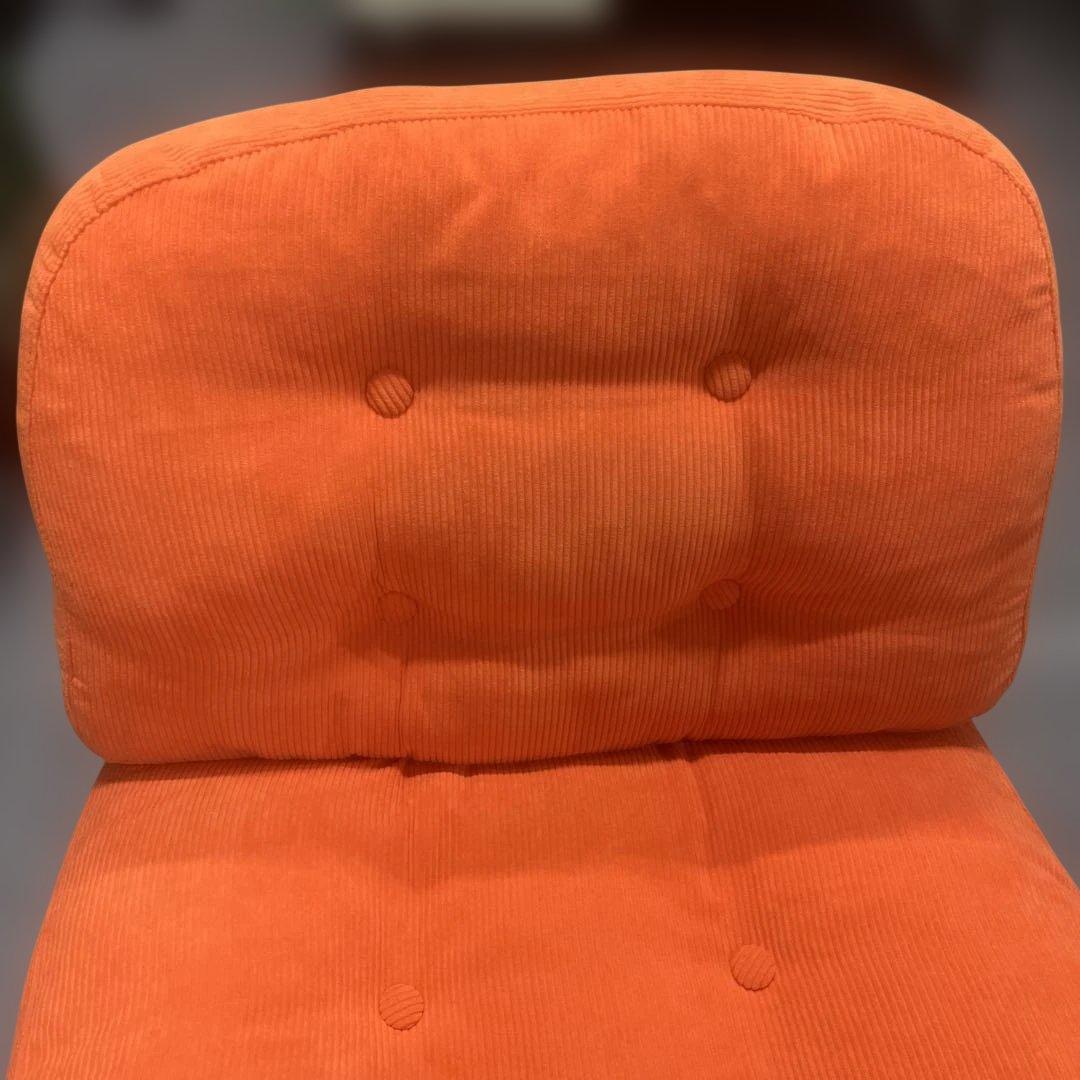 最終値下げ‼️IKEA オレンジ コーデュロイ 1人掛けソファ