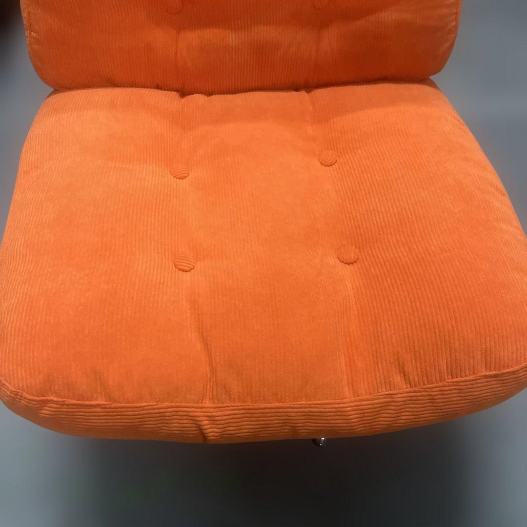最終値下げ‼️IKEA オレンジ コーデュロイ 1人掛けソファ