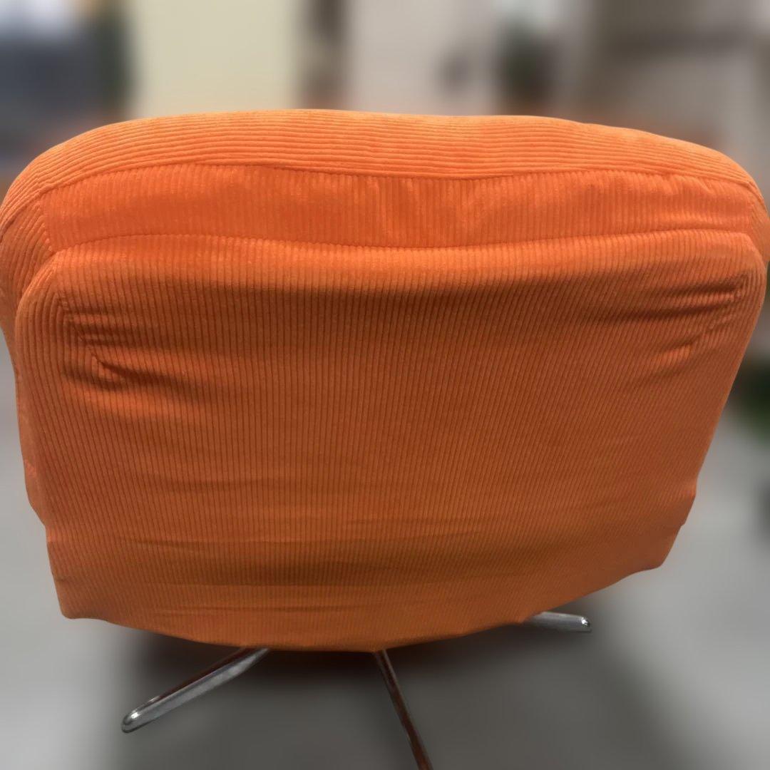 最終値下げ‼️IKEA オレンジ コーデュロイ 1人掛けソファ