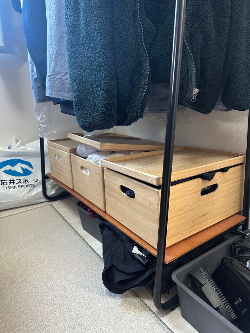 無印用品ハンガーラック(幅90×奥行40.5×高さ150cm)/直接引き取り限定