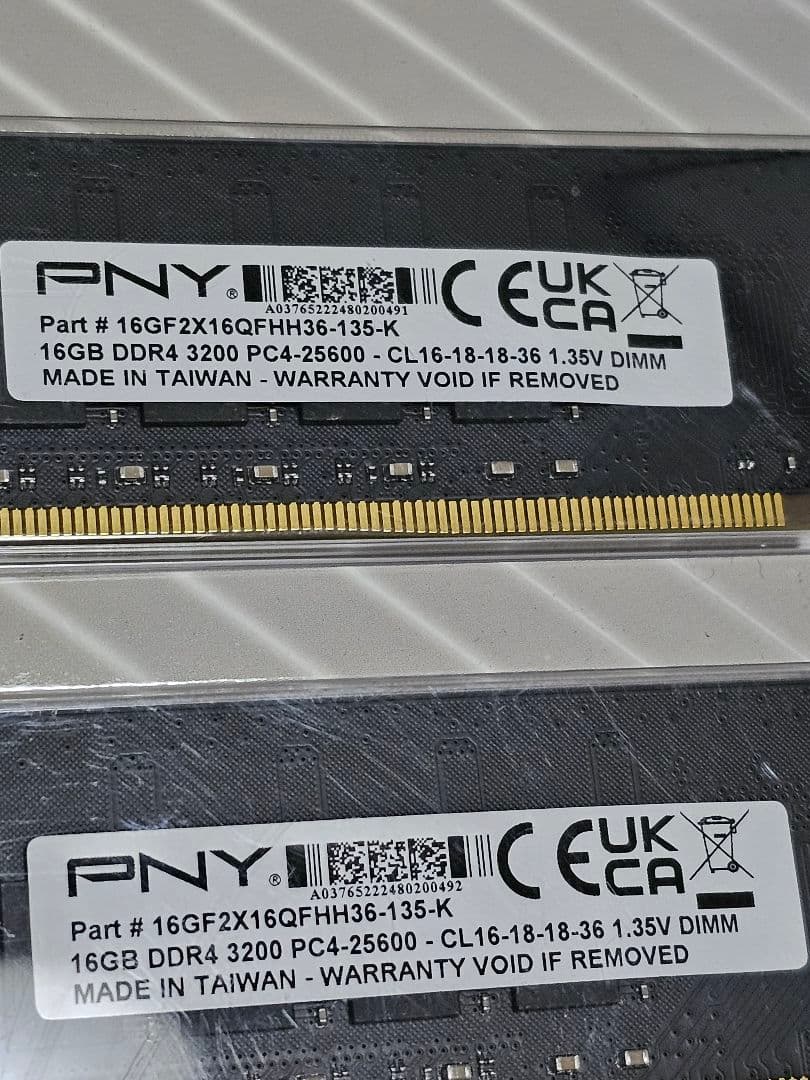 未開封 PNY DDR4 32GB 2x 16GB メモリ 3200MHz