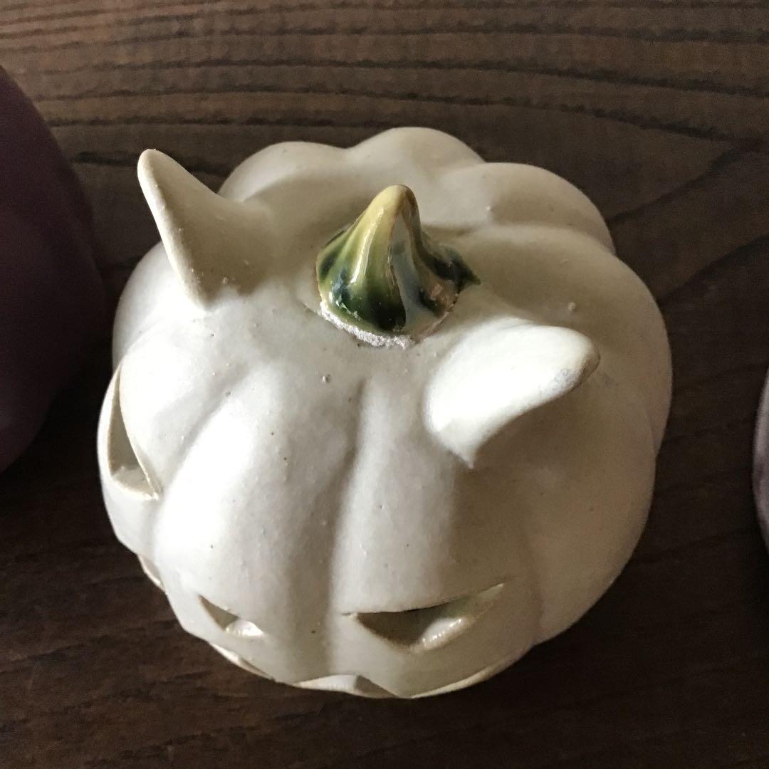 クロ魔女猫　パープル　^(｀∇´)^ ハロウィン　※白猫ランタン付き(訳あり)