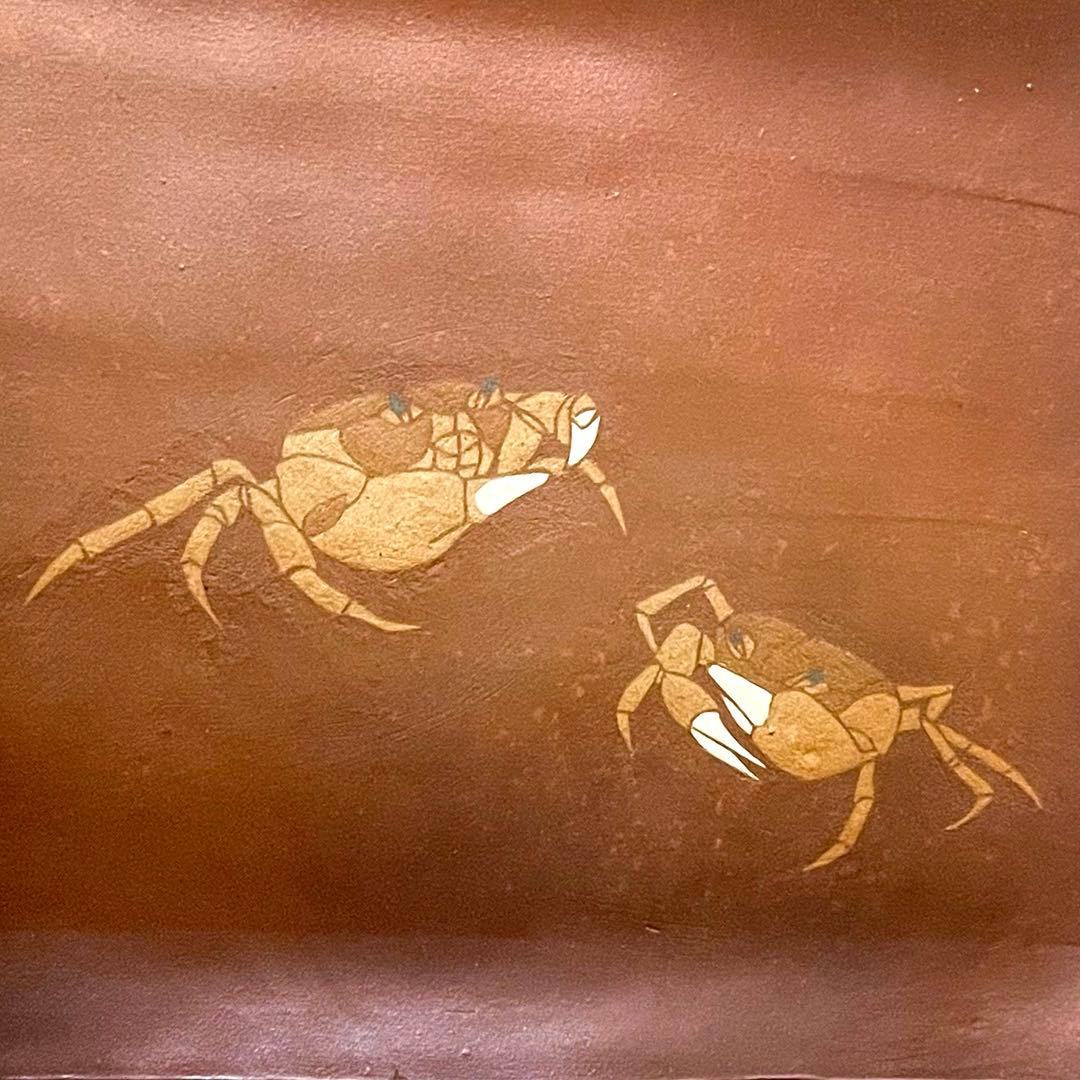カニの陶板オブジェ