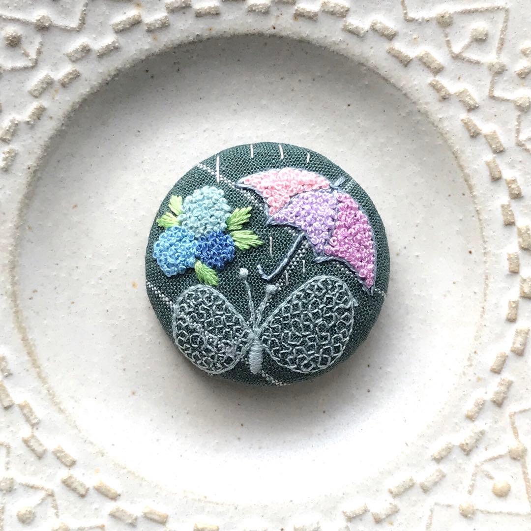 刺繍ブローチ　ハンドメイド　宇宙