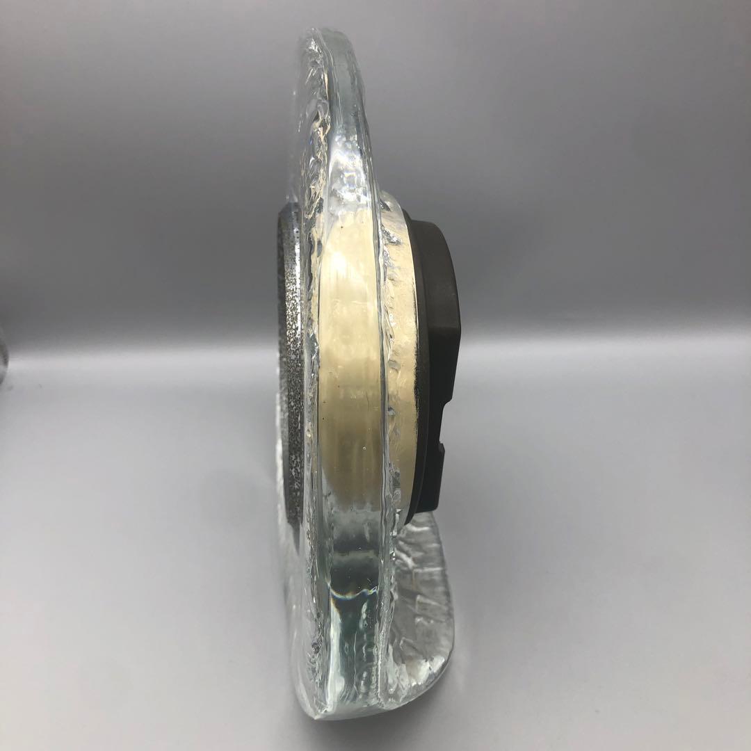 セイコーSEIKOクウォーツクリスタルガラス置き時計昭和レトロアンティーク