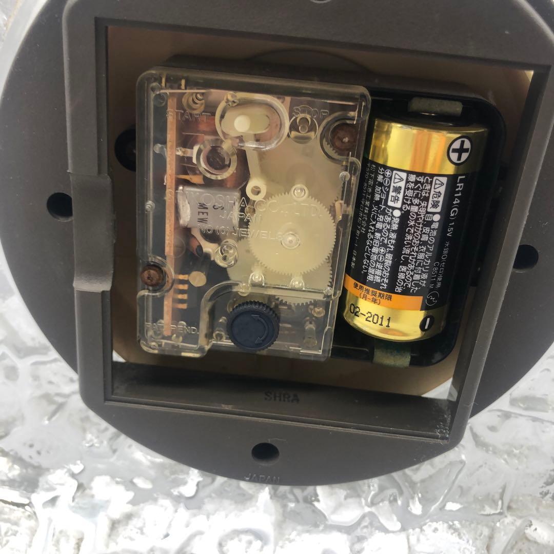 セイコーSEIKOクウォーツクリスタルガラス置き時計昭和レトロアンティーク