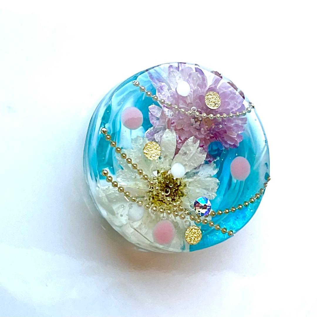 新作☆レジンヘアゴム　水風船♡スカイブルー