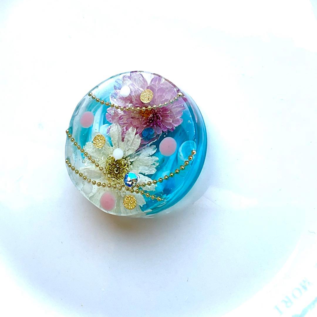 新作☆レジンヘアゴム　水風船♡スカイブルー