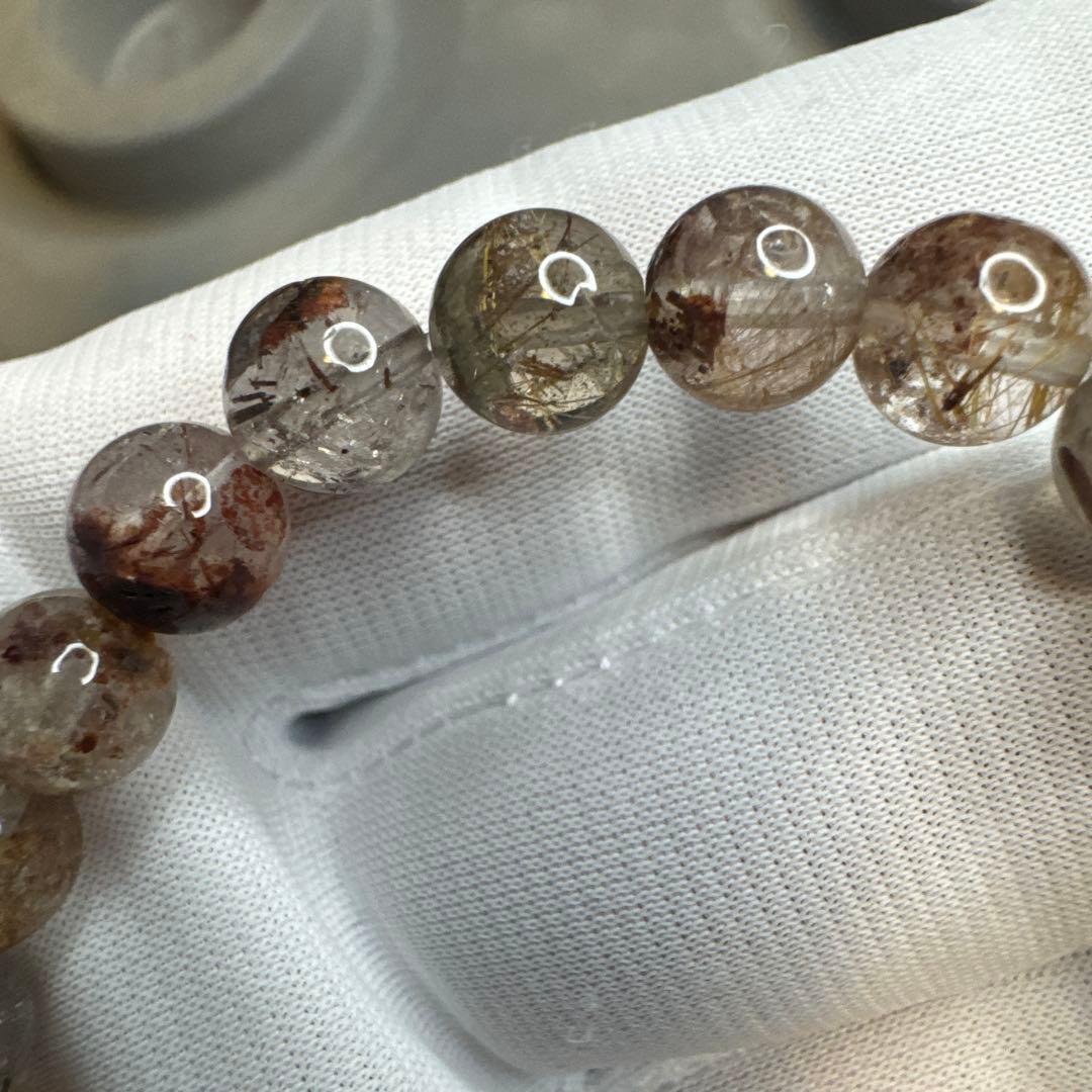 【高品質】ガーデンルチルクォーツ 7.6mm 透明感抜群