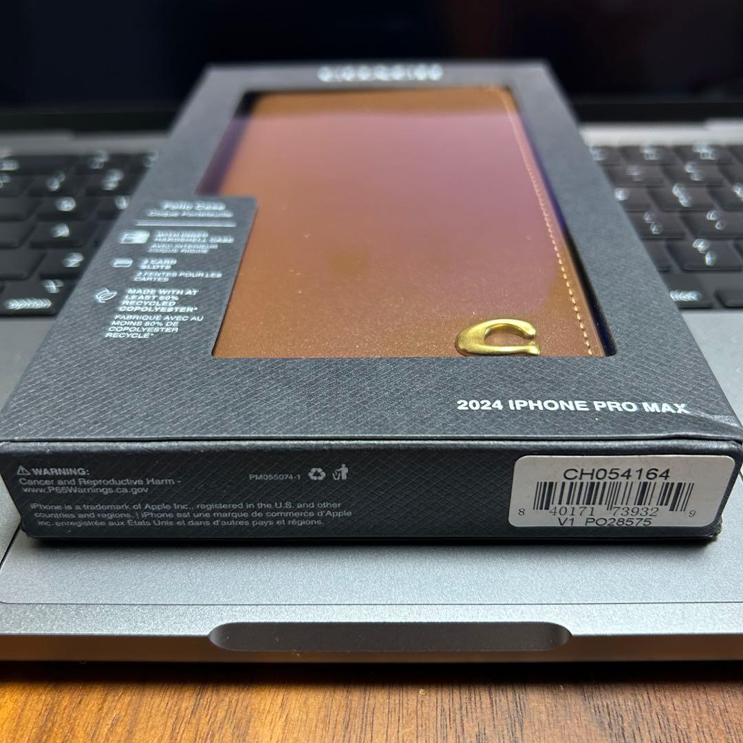 コンシェル　新品COACH iPhone16 Pro Max 手帳型ケース