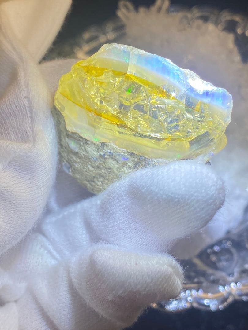 【100CT】特大エチオピア産オパール 原石 （37×39×16mm）写真加工無