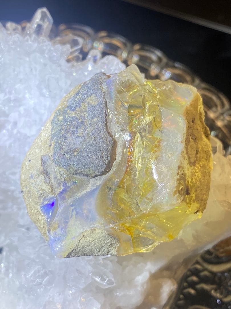 【100CT】特大エチオピア産オパール 原石 （37×39×16mm）写真加工無