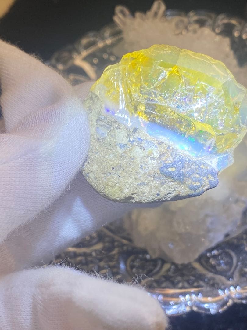 【100CT】特大エチオピア産オパール 原石 （37×39×16mm）写真加工無