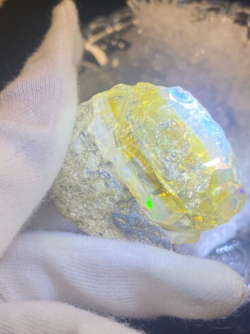 【100CT】特大エチオピア産オパール 原石 （37×39×16mm）写真加工無