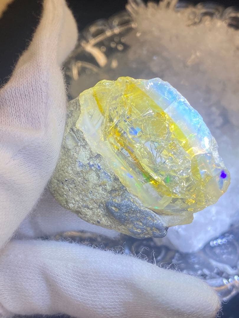 【100CT】特大エチオピア産オパール 原石 （37×39×16mm）写真加工無