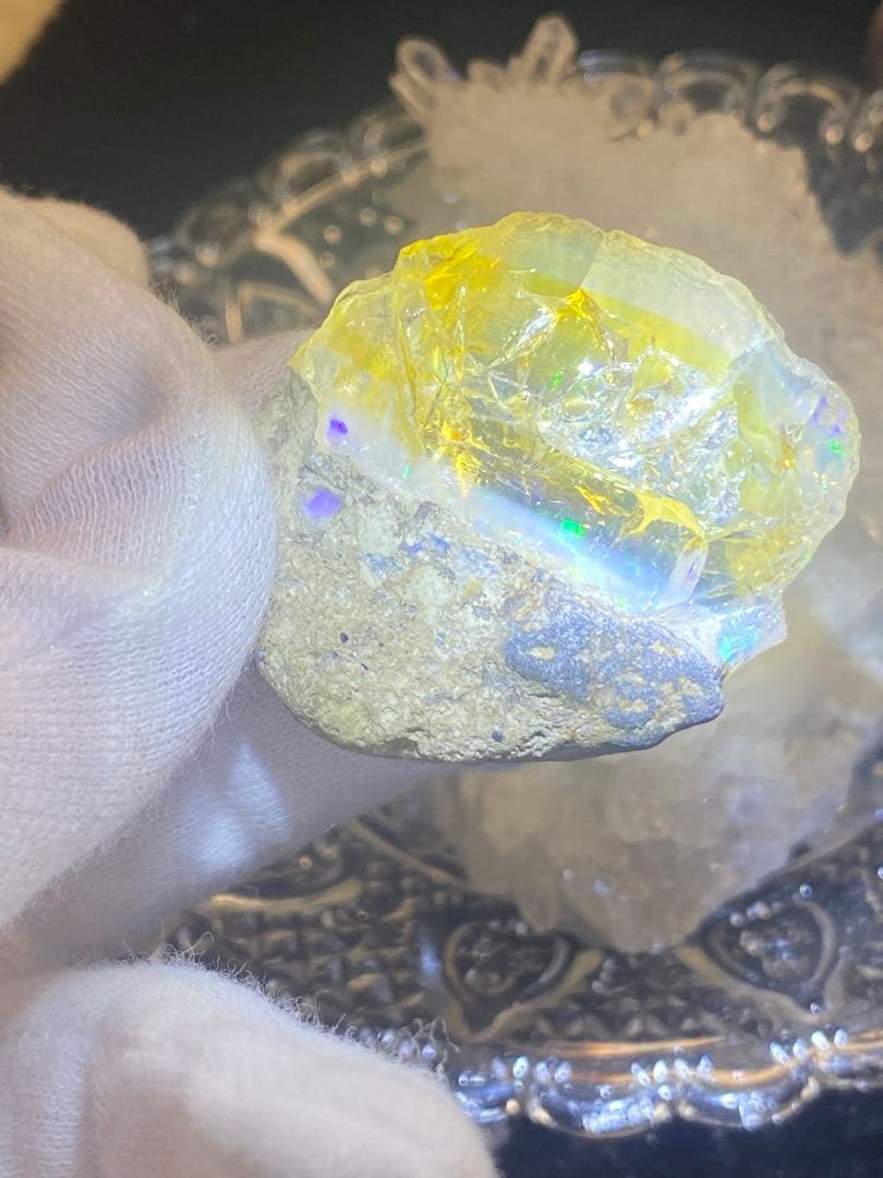 【100CT】特大エチオピア産オパール 原石 （37×39×16mm）写真加工無