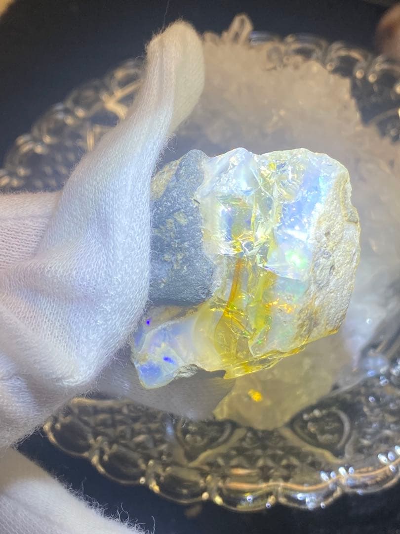 【100CT】特大エチオピア産オパール 原石 （37×39×16mm）写真加工無