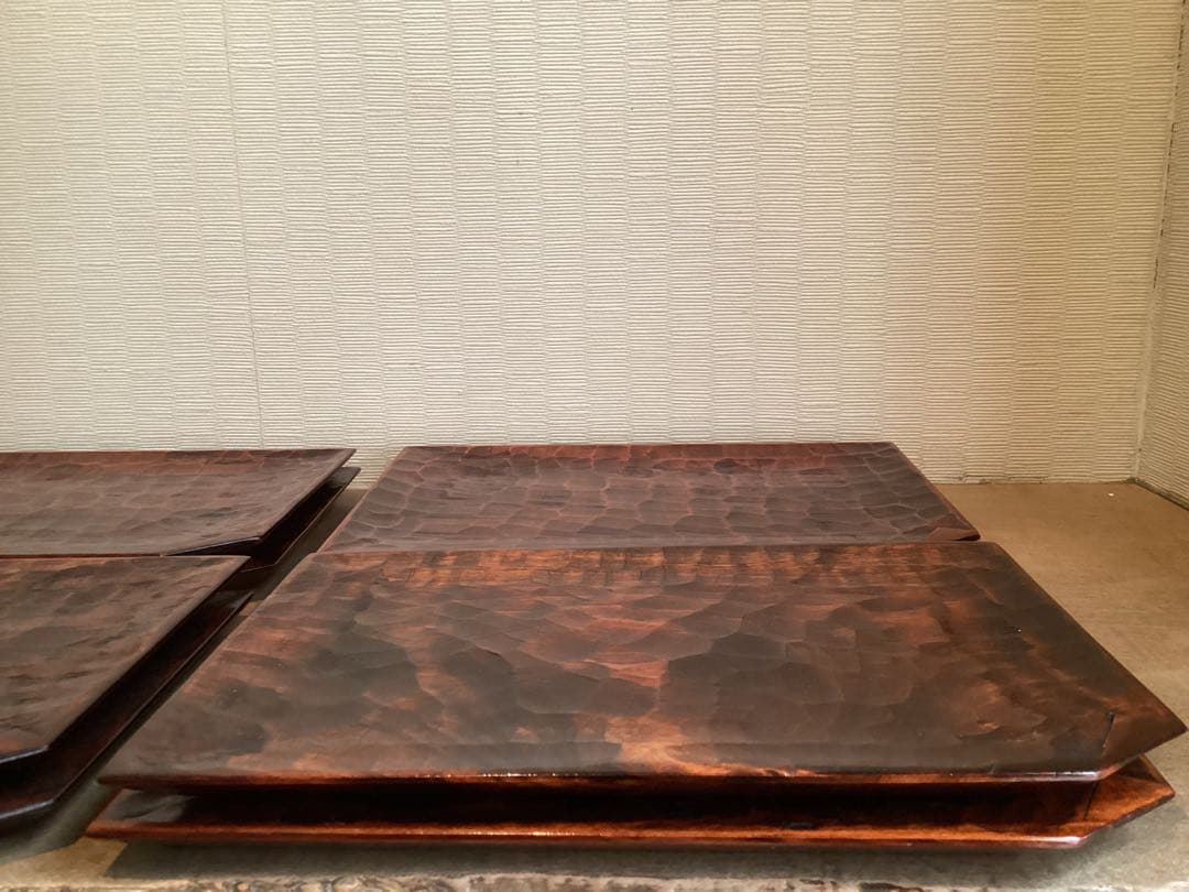 【極美品】讃岐漆器隅切り小盆　8枚セット箱無し