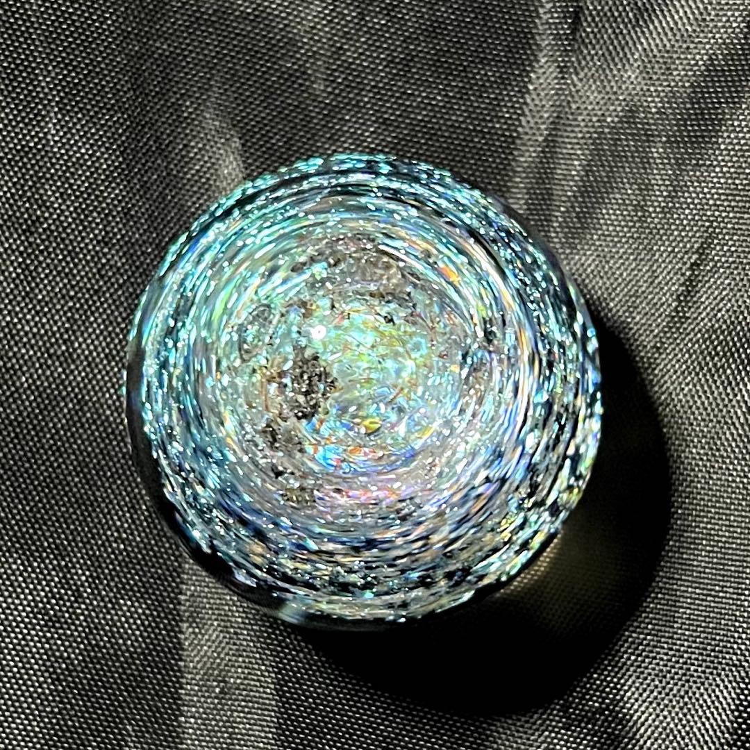 ガラス細工 蟹座 星座シリーズ 隕石 ハンドメイド ネックレス オパール