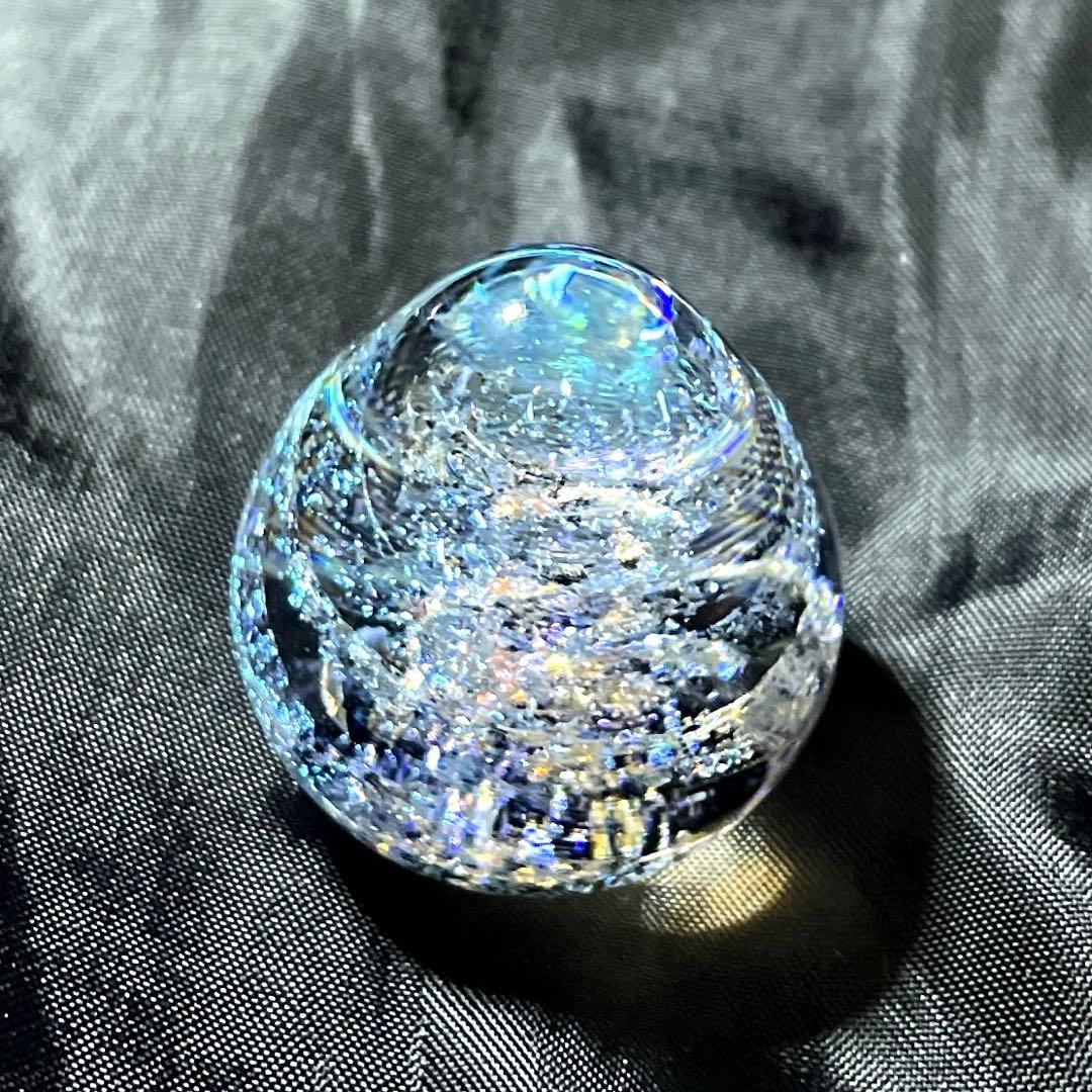 ガラス細工 蟹座 星座シリーズ 隕石 ハンドメイド ネックレス オパール