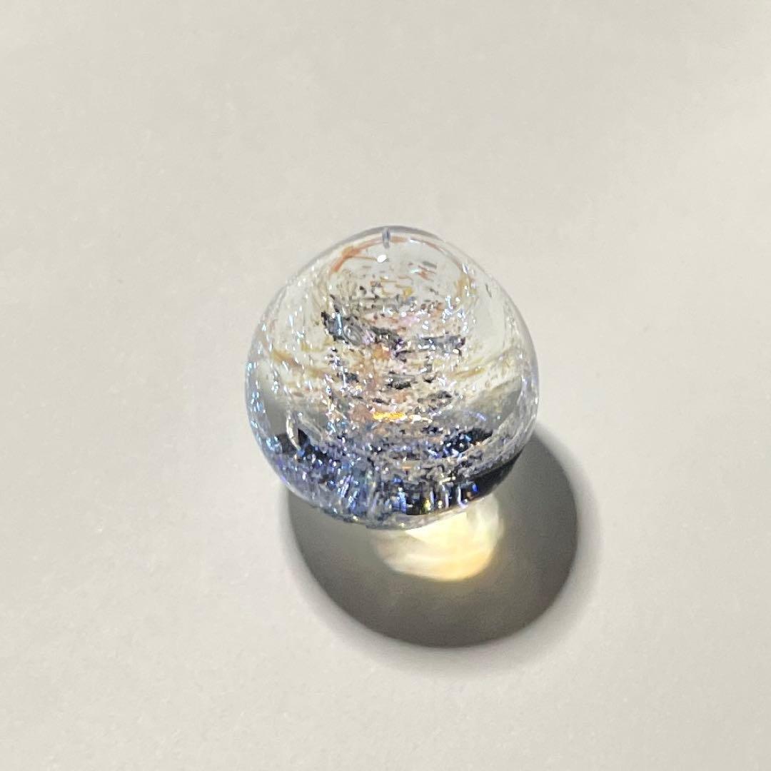 ガラス細工 蟹座 星座シリーズ 隕石 ハンドメイド ネックレス オパール