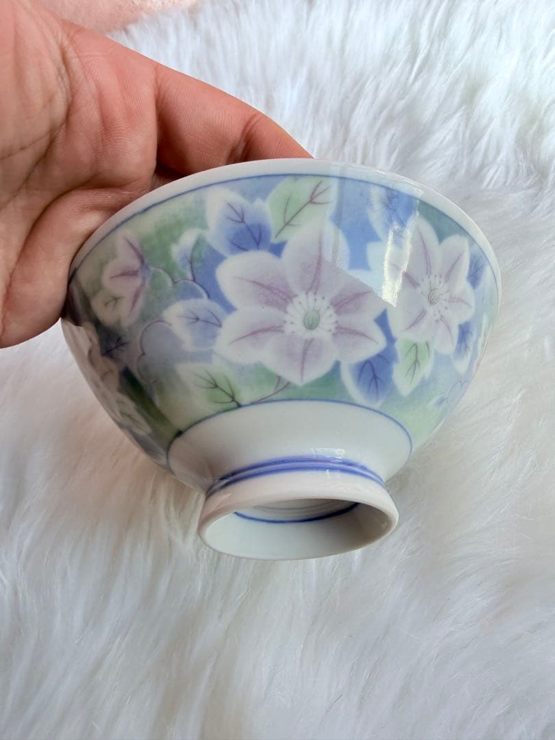 花柄陶器茶碗12個セット