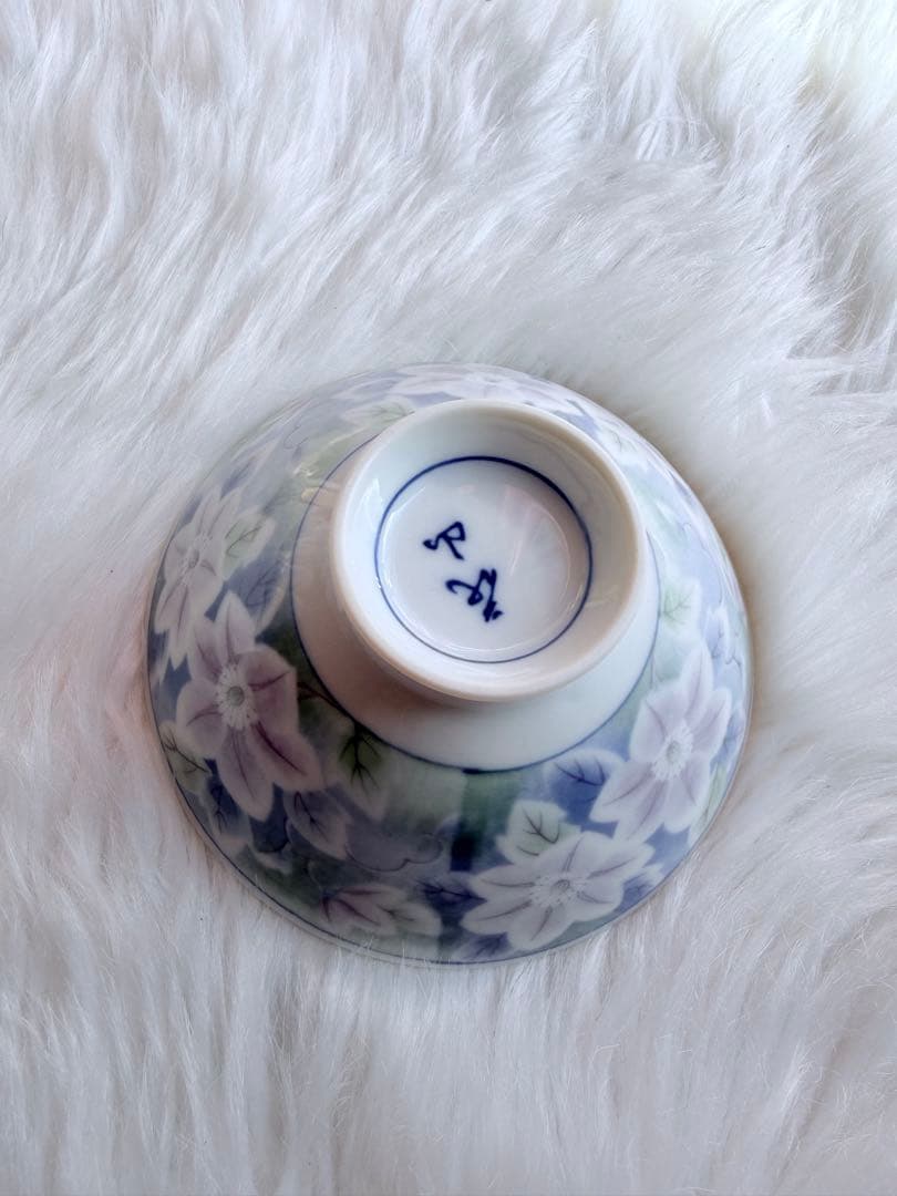 花柄陶器茶碗12個セット