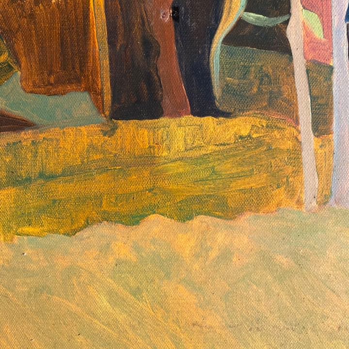 duanqiqi作品 秋の午後 手書き油絵 絵画 油彩画