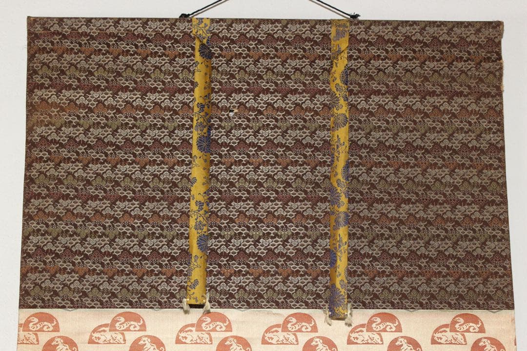 No4456 掛軸　豊田笠州(静観) 牡丹図　着色絹本　日本画　古美術　送料無料