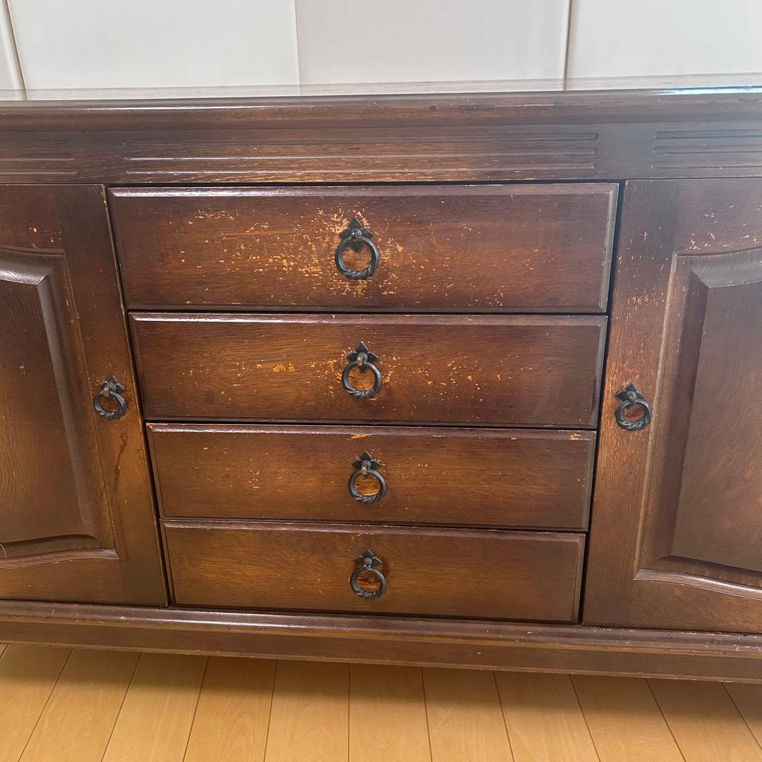 飛騨産業 キツツキ アンティーク　リビングボード　オールド　ナラ材　サイドボード