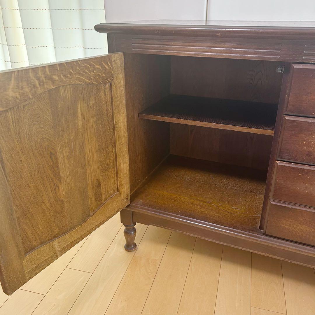 飛騨産業 キツツキ アンティーク　リビングボード　オールド　ナラ材　サイドボード