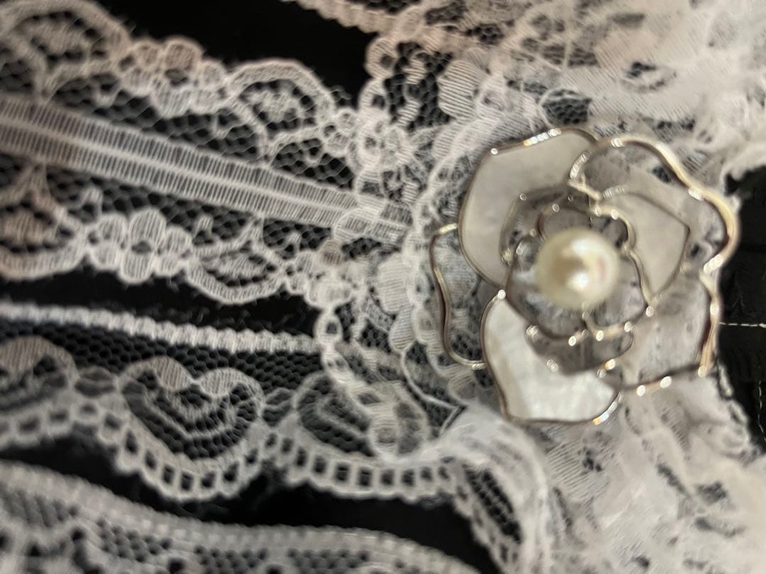 ビスクドール58センチ用ドレスお衣装白✖️黒②ジュモーブリュにも