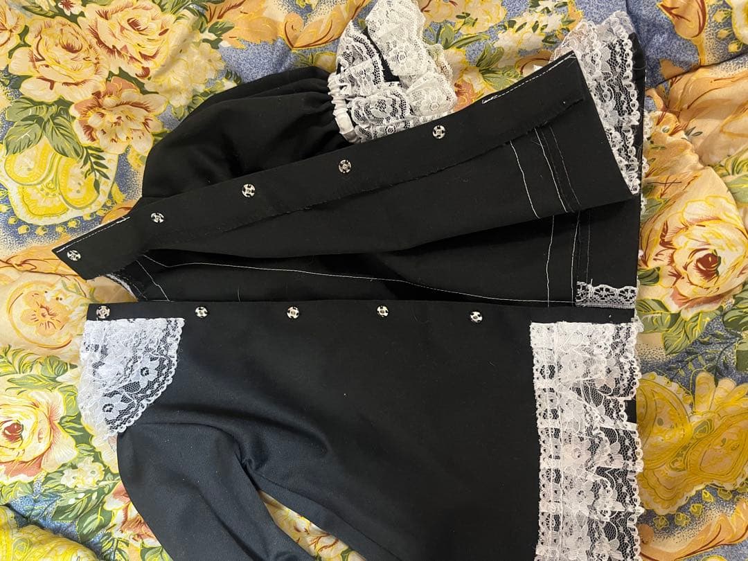 ビスクドール58センチ用ドレスお衣装白✖️黒②ジュモーブリュにも