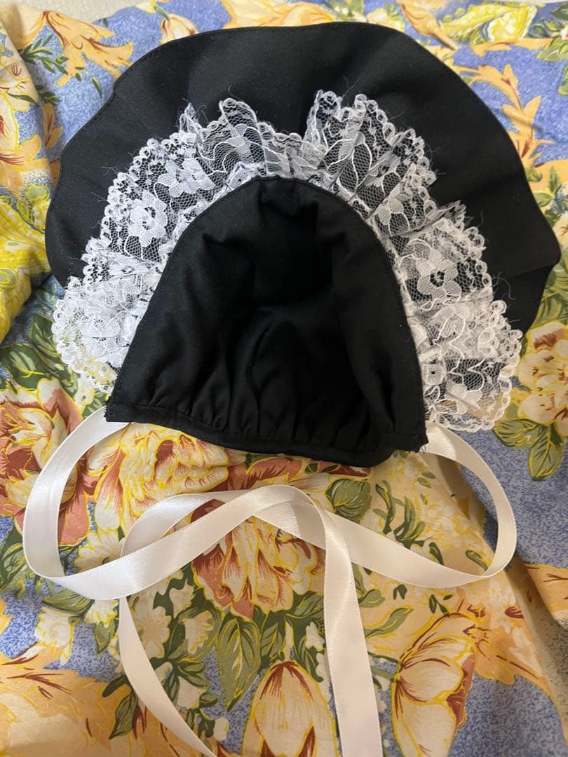 ビスクドール58センチ用ドレスお衣装白✖️黒②ジュモーブリュにも