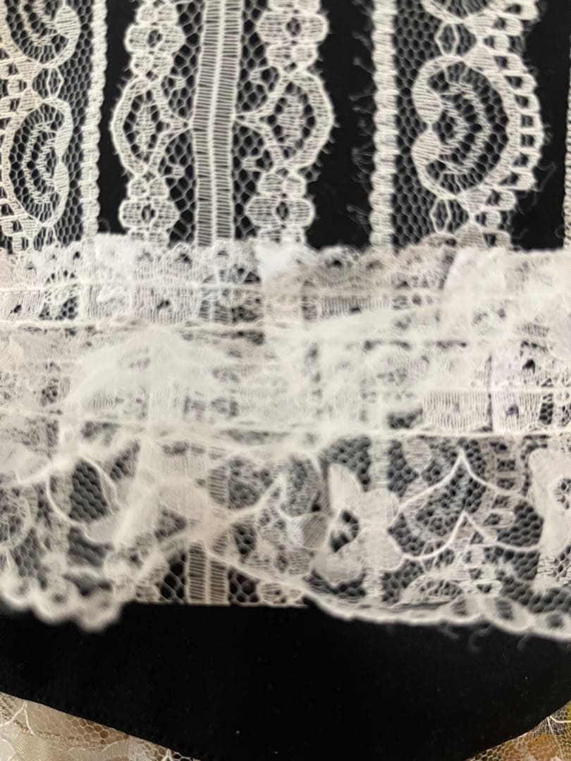 ビスクドール58センチ用ドレスお衣装白✖️黒②ジュモーブリュにも