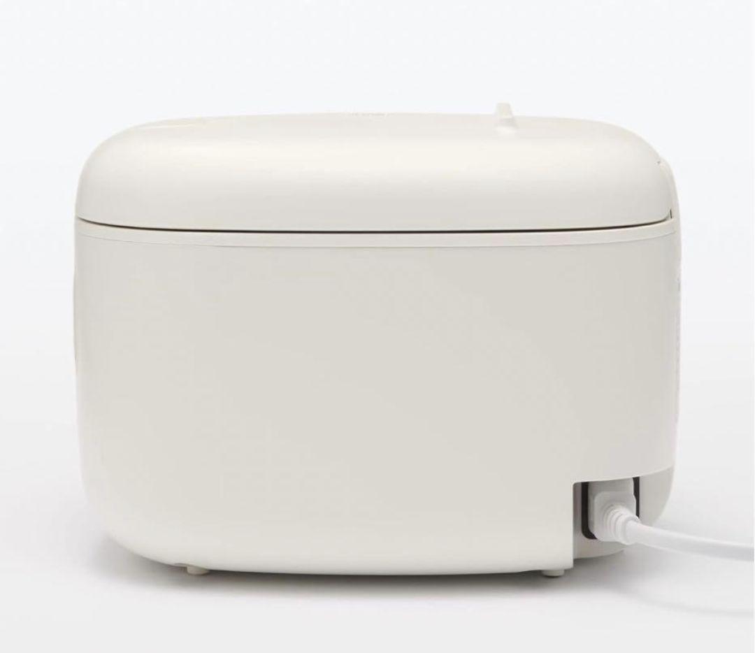 無印良品しゃもじ置き付き炊飯器 3合 白 幅20.8奥行25.4高さ18.6cm