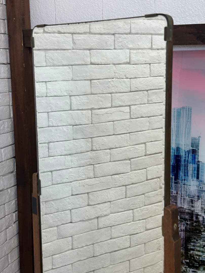 【東京都内23区配送無料】昭和レトロ　鏡　姿見　ミラー　古民家　町屋　民芸家具