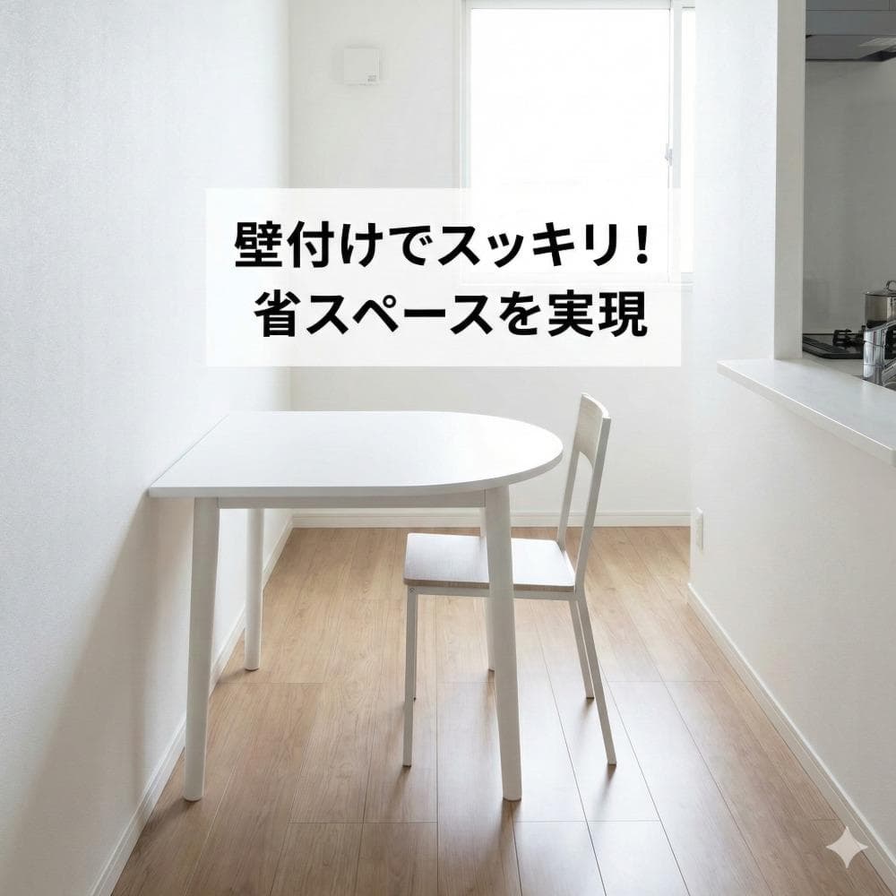 半円ダイニングテーブル壁付け2人カフェテーブルコンパクトダイニング白ホワイト