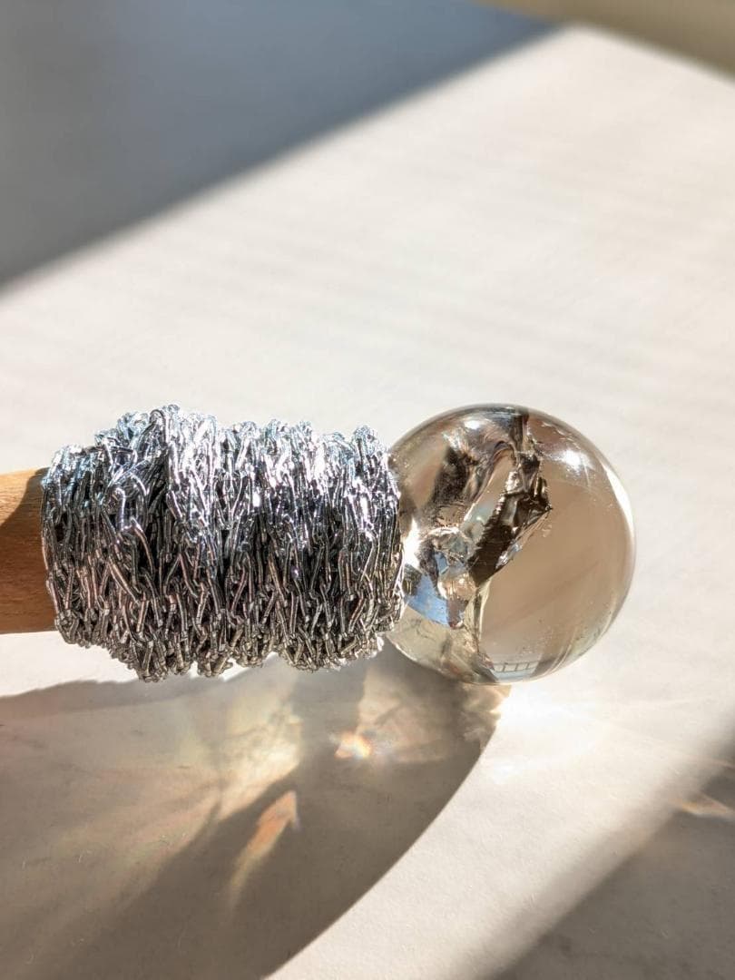 水晶とスモーキークォーツのワンド　ヒーリング　クリスタル　ワンド　W10